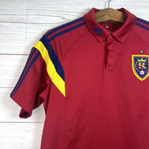 Adidas Mens MLS Soccer Real Salt Lake Polo Shirt Jersey Size L - Picture 3 of 10